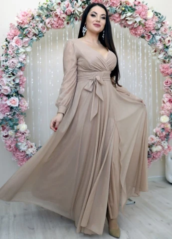 Золотий вечірня плаття FashionYouWant однотонна