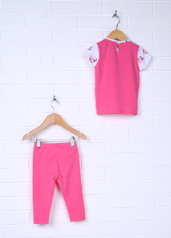 Розовый летний комплект (футболка, леггинсы) Gaialuna