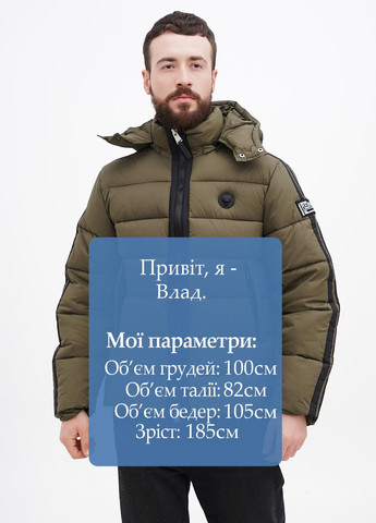 Оливкова (хакі) демісезонна куртка Philipp Plein