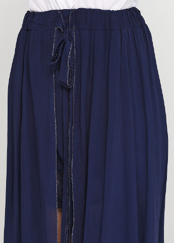Темно-синяя кэжуал однотонная юбка J&T макси