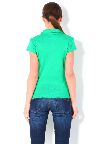 Зеленая женская футболка-поло Sol's
