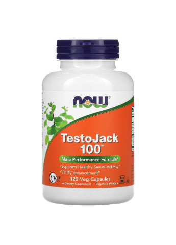 Тестостерон (TestoJack 100) 120 рослинних капсул Now Foods (251234458)