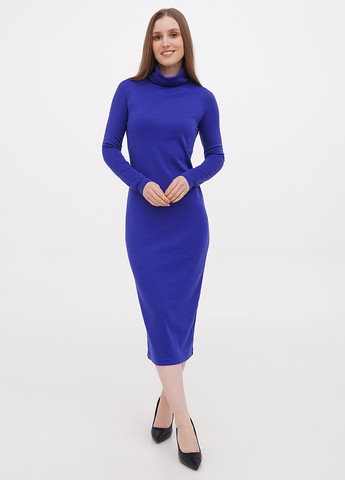 Синя кежуал сукня сукня-водолазка Lila Kass однотонна