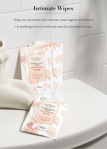 Гигиенические салфетки Coconut Milk & Rose (15 шт.) Victoria's Secret (360421408)