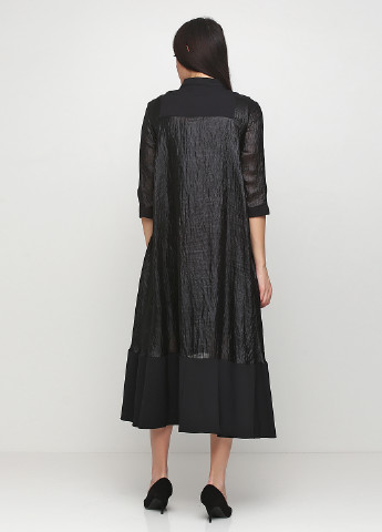 Черный демисезонный комплект (платье, накидка) Victoria'G