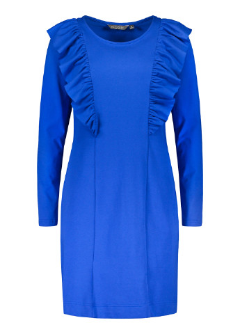 Синее кэжуал платье футляр NOSH однотонное