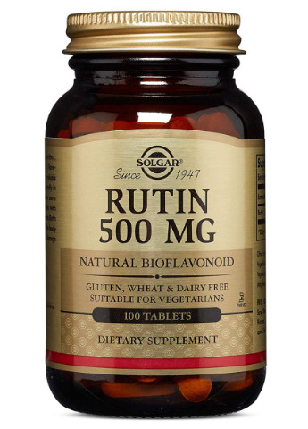 Рутин, Rutin,, 500 мг, 100 таблеток Solgar