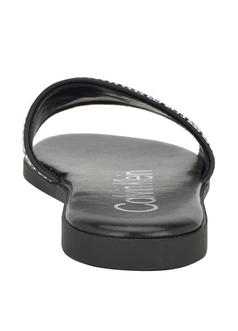 Черно-белые шлепанцы Calvin Klein