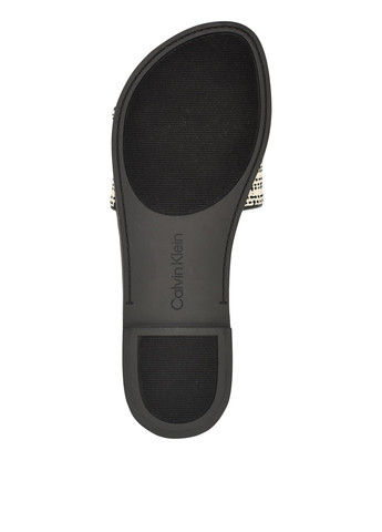 Черно-белые шлепанцы Calvin Klein