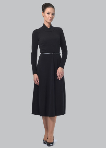 Черное деловое платье клеш Alika Kruss однотонное