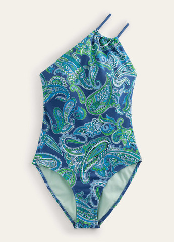 Синий летний купальник слитный Boden