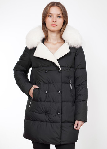 Чорна зимня куртка Qarlevar