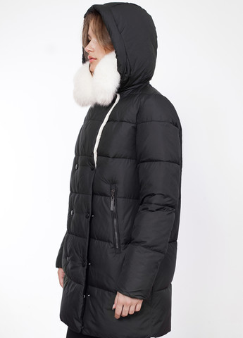 Чорна зимня куртка Qarlevar