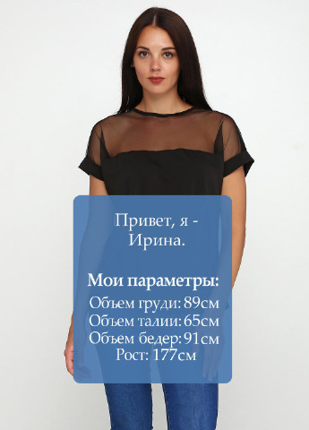 Черная летняя блуза ZUBRYTSKAYA