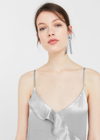 Срібна кежуал сукня Mango