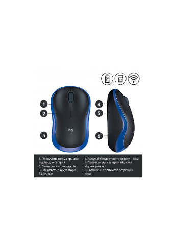 Мишка M185 blue (910-002239) Logitech (253547495)