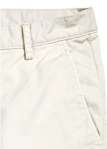 Белые кэжуал демисезонные брюки H&M