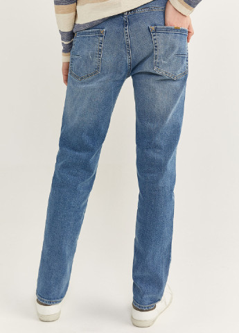 Темно-голубые демисезонные прямые джинсы Springfield