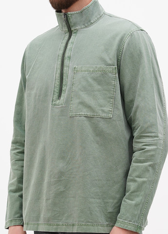 Светло-зеленая кэжуал рубашка однотонная S.Oliver