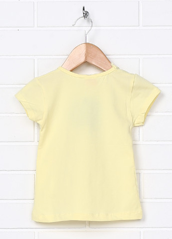 Желтая летняя футболка с коротким рукавом Degacci