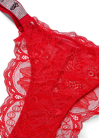 Червоний демісезонний комплект білизни (пояс для панчіх, трусики) Victoria's Secret