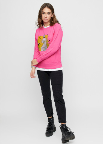 Розовый свитшот женский /no flis/ YAPPI рисунок (251374678)