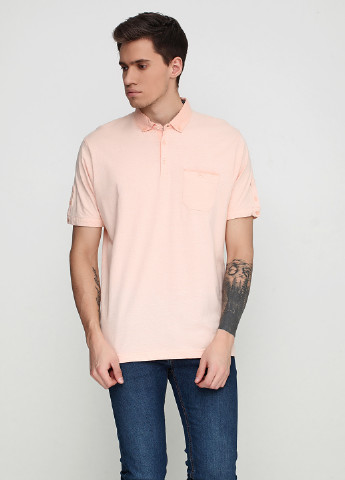 Персиковая футболка-поло для мужчин Pierre Cardin меланжевая