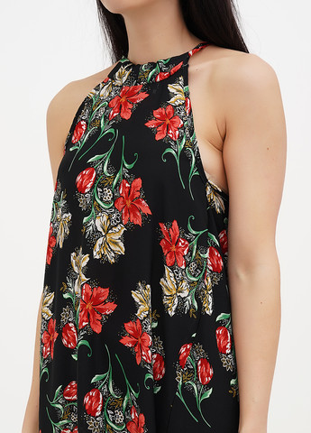 Чорна кежуал сукня а-силует Vicolo з квітковим принтом