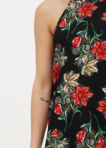 Чорна кежуал сукня а-силует Vicolo з квітковим принтом