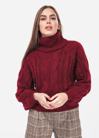Бордовый демисезонный свитер Jennyfer