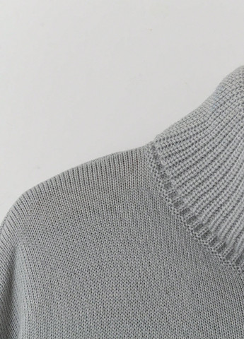 Серое кэжуал платье платье-свитер SHEIN однотонное