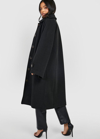 Чорне демісезонне Пальто однобортне Boohoo