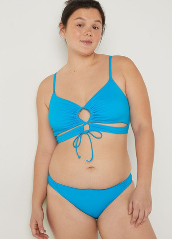 Голубой демисезонный купальник (лиф, трусики) бикини, раздельный Victoria's Secret