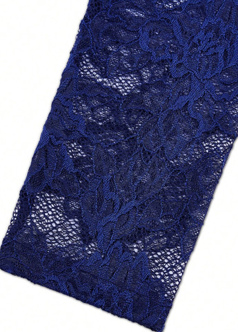 Темно-синя вечірня, святковий сукня кльош SHEIN однотонна