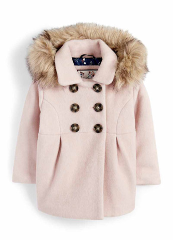 Бледно-розовое демисезонное Пальто двубортное C&A