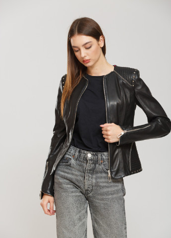 Чорна демісезонна куртка чорний Sacha Pacha