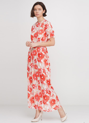 Бежевое кэжуал платье Y.TWO с цветочным принтом