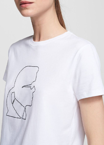Біла літня футболка Karl Lagerfeld