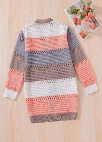 Разноцветный зимний кардиган SHEIN