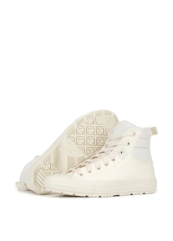 Осенние ботинки Converse с белой подошвой из искусственной кожи, тканевые