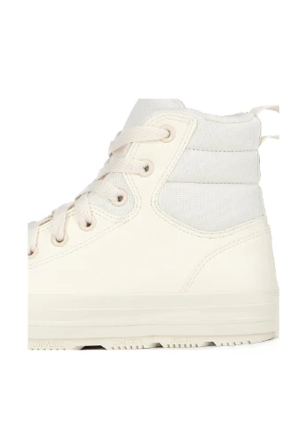Осенние ботинки Converse с белой подошвой из искусственной кожи, тканевые