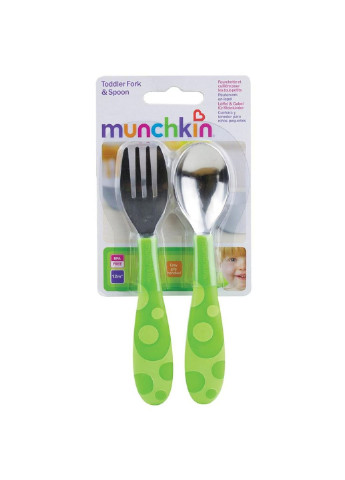 Набор детской посуды Ложка + вилка зеленые Munchkin (252234881)