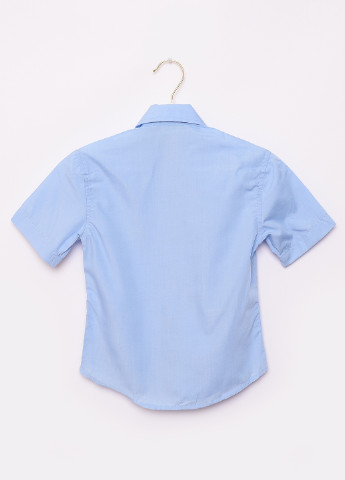 Голубой классическая рубашка однотонная Let's Shop