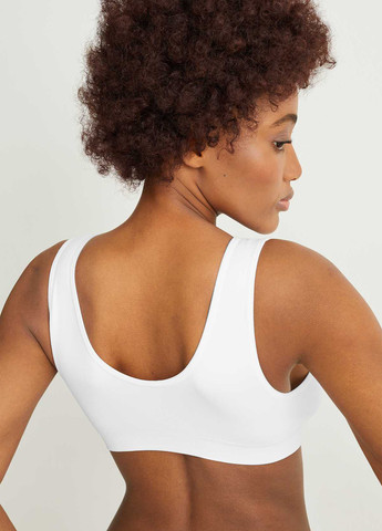 Білий топ бюстгальтер C&A без кісточок нейлон