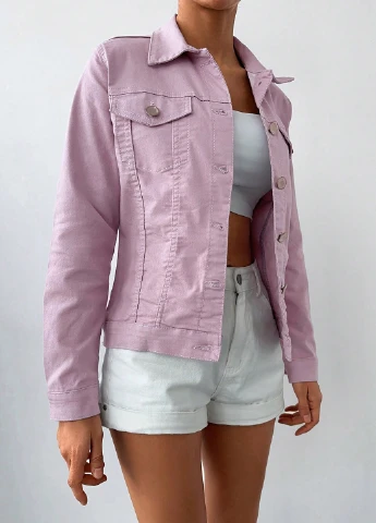 Лиловая демисезонная куртка SHEIN