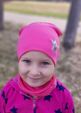 Дитяча шапка з хомутом КАНТА розмір 52-56, рожевий (OC-313) Канта (212242579)