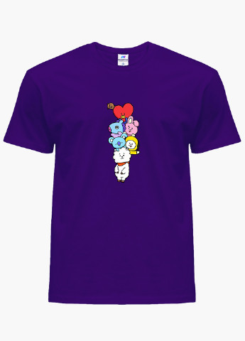 Фиолетовая демисезонная футболка детская бтс (bts)(9224-1064) MobiPrint