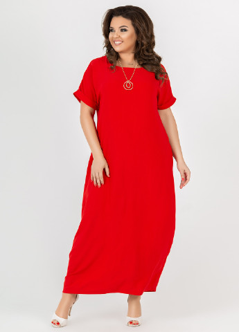 Красное кэжуал платье Charm Collection однотонное