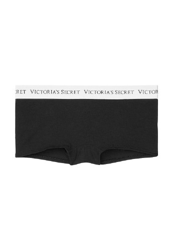 Трусики Victoria's Secret трусики-шорти логотипи чорні повсякденні бавовна
