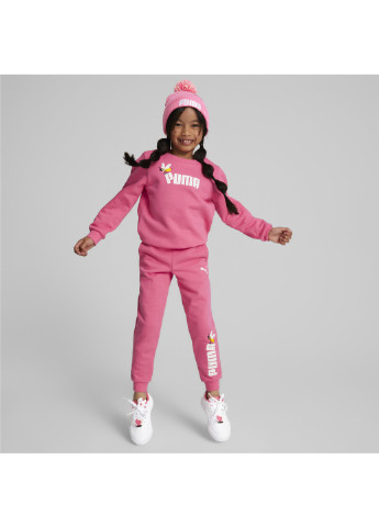 Детская шапка Small World Pom-Pom Beanie Youth Puma однотонная розовая спортивная полиамид, акрил